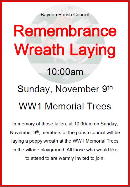 Wreath laying at the Memorial Trees