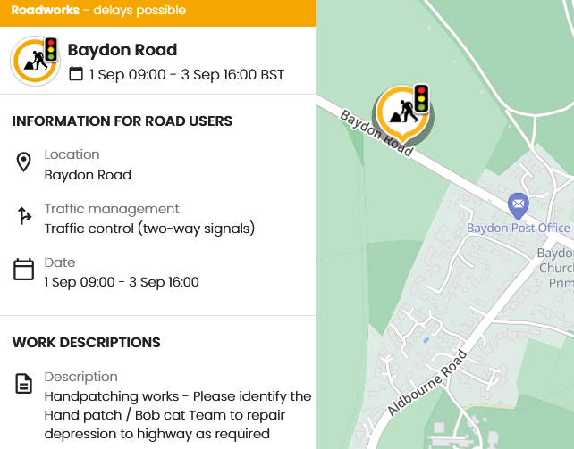 road works