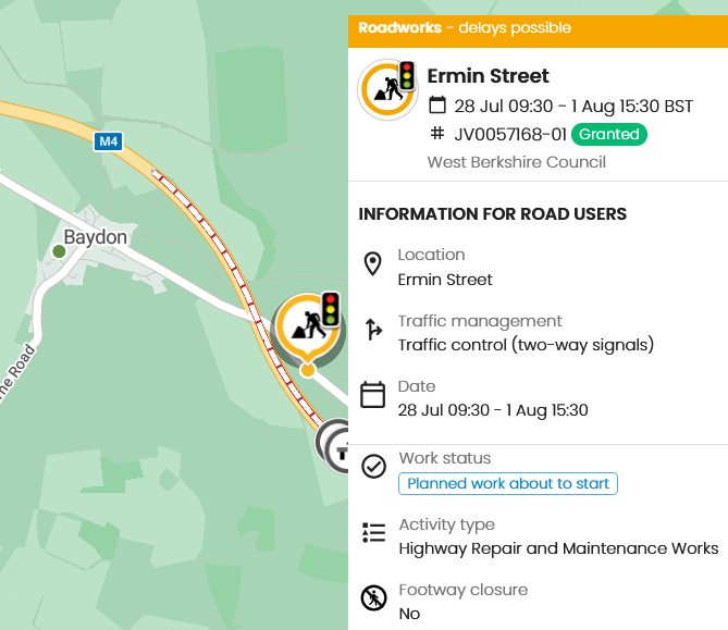 road works